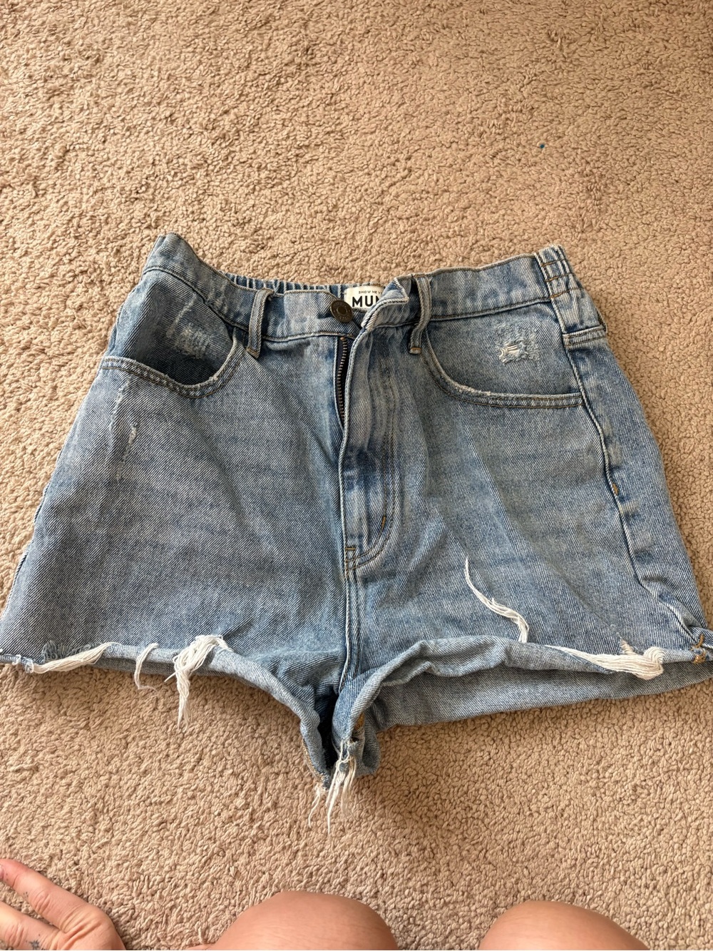 Show Me Your Mumu Light Wash Denim Jeans - Blue